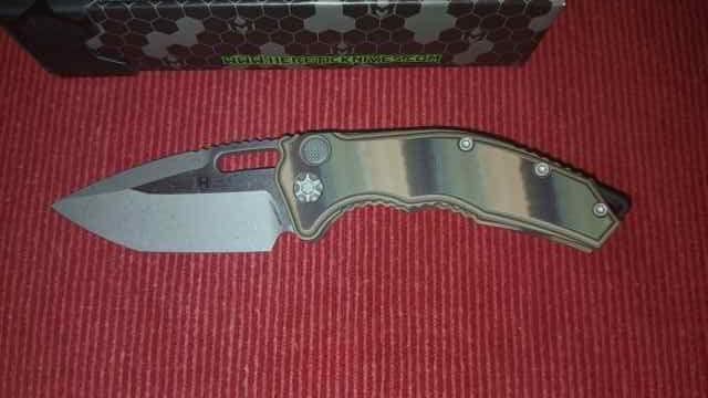 NIB! Heretic Medusa Auto Tanto Camo G10