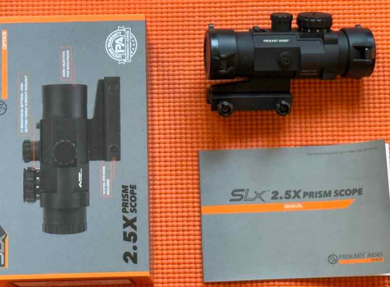 Primary Arms SLx 2.5X prism ACSS scope, as new