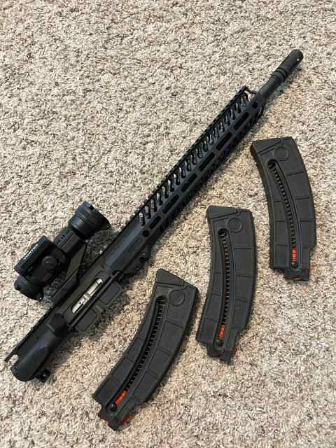 .22lr AR-15 Upper with Dot &amp; Mags