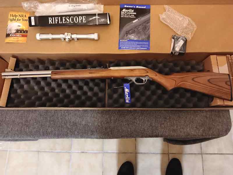 Marlin .22 LR Rifle, 60 SB, Beautiful SS Box/Scope