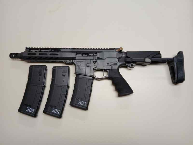 Lefty 300blk pistol with 157 rounds of Hornady sub