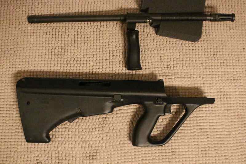 Steyr AUG stock and barrel