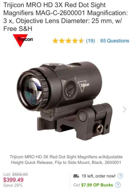 WTT/WTS Trijicon 3X magnifier