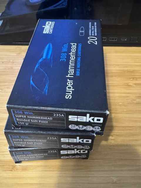 Sako 308 Winchester Ammo 150 Grain Hammerhead