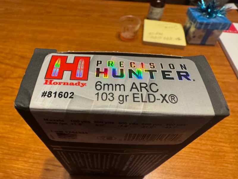 HORNADY PRECISION HUNTER 6MM ARC 103GR ELD-X