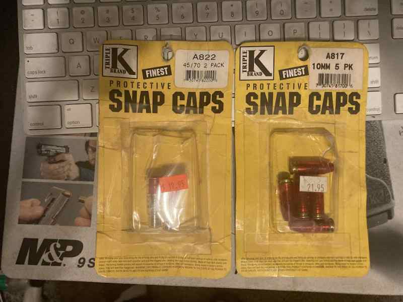Triple K brand Snap Caps , 10mm &amp; 45/70 