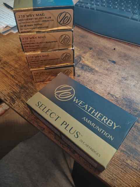 270 Weatherby mag premium $70 per box