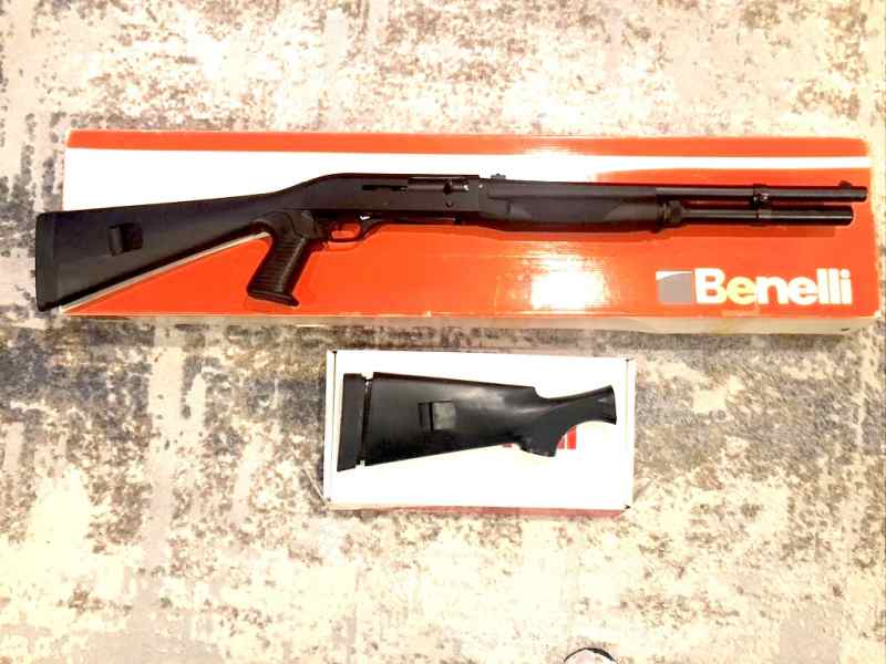 HK / BENELLI M1 TACTICAL 12 GA MAG 1992 +2 STOCKS