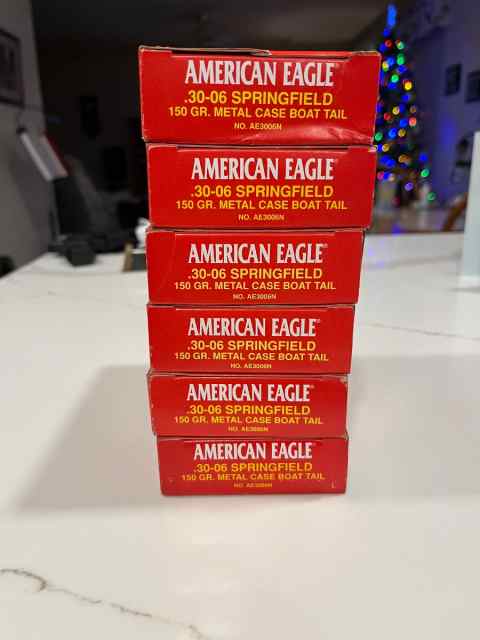 30-06 Fed Amer Eagle 6 bxs 150gr boat taiL LWR$$$$