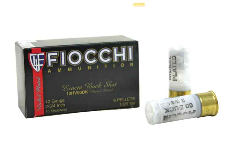 Fiocchi 12ga Exacta Buckshot Nickel plated 