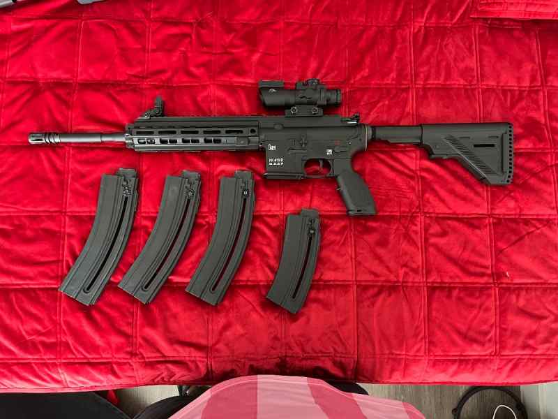HK 416 D - with additions, scope and bag