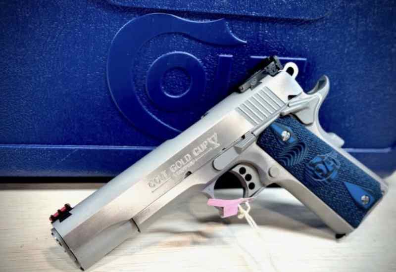 Colt Govt Model 1911 Pistol 38 SUPER Gold Scroll 