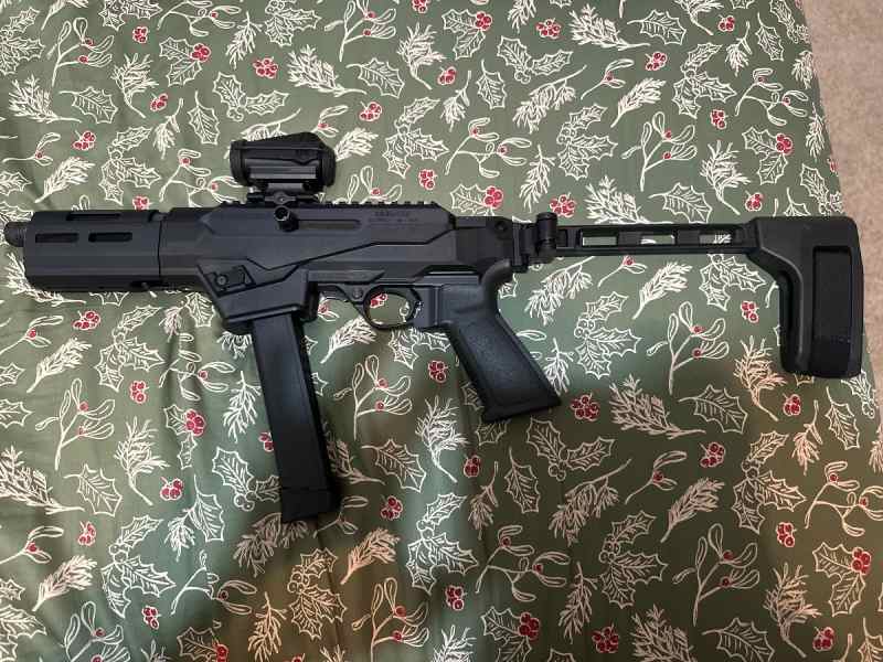 Ruger PC Charger w/red dot and brace