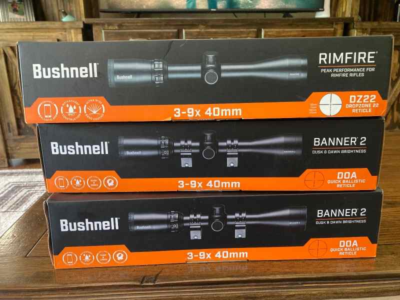 3 Bushnell scopes 